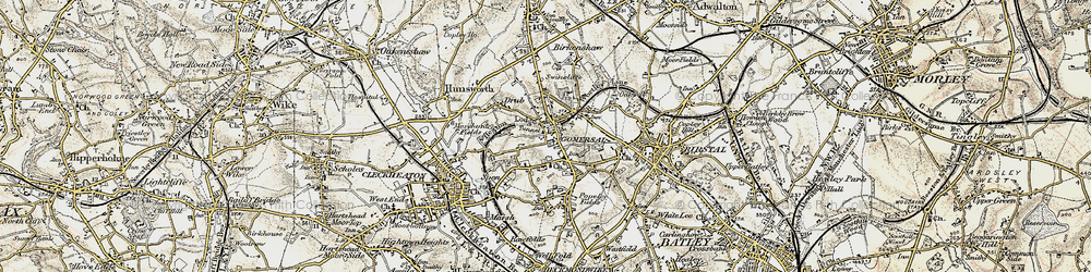 Old map of Gomersal in 1903