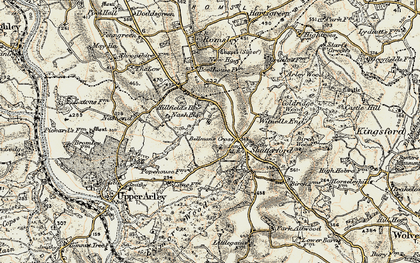 Old map of Bellman's Cross in 1901-1902
