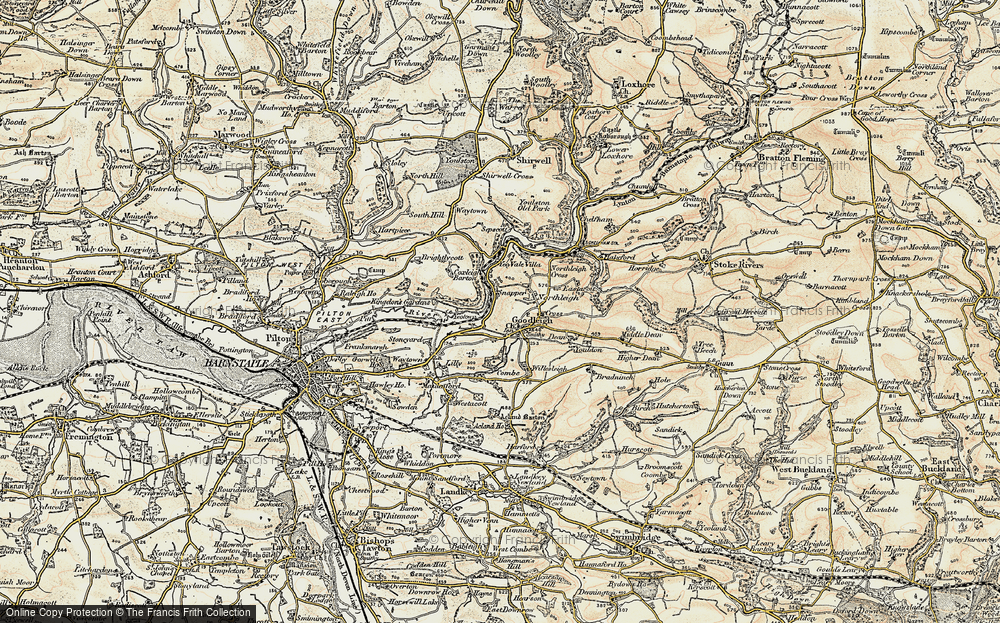 Old Map of Goodleigh, 1900 in 1900