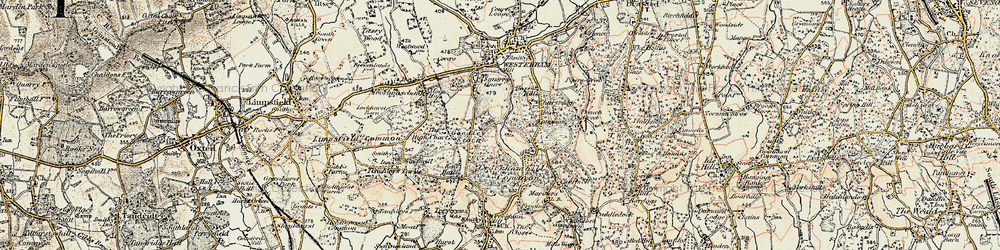 Old map of Goodley Stock in 1898-1902