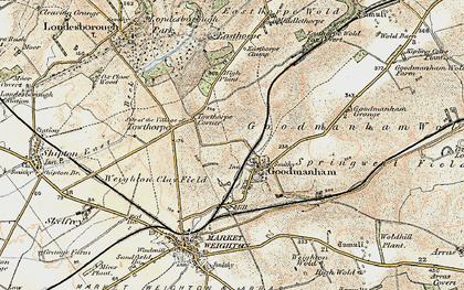 Old map of Goodmanham in 1903