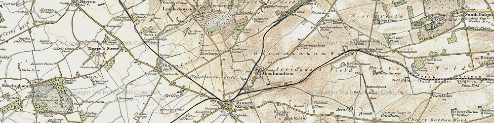Old map of Woodside in 1903