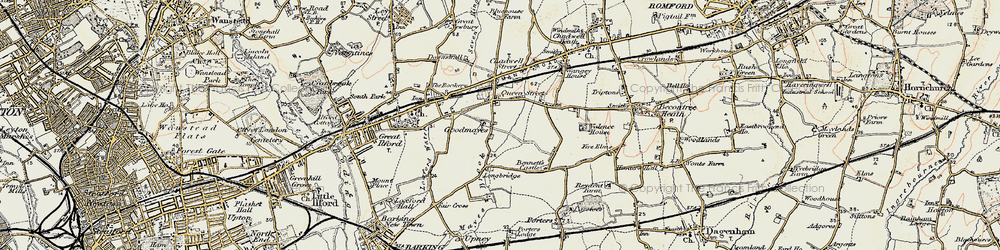 Old map of Goodmayes in 1897-1898