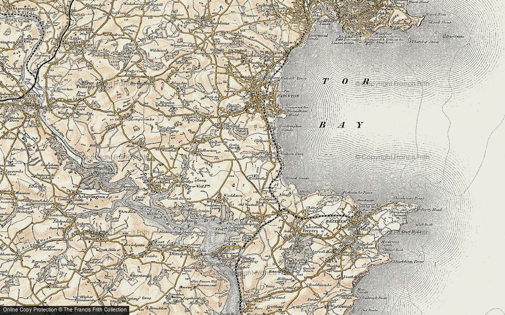 Old Map of Goodrington, 1899 in 1899