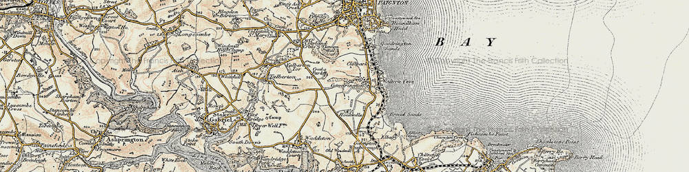 Old map of Goodrington in 1899