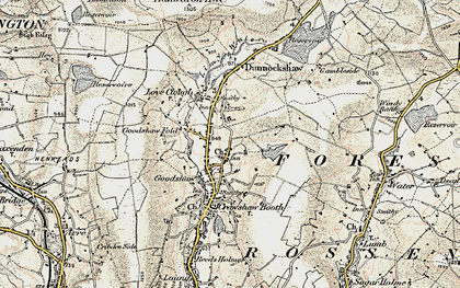 Old map of Goodshaw Chapel in 1903