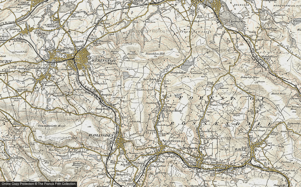 Old Map of Goodshaw Fold, 1903 in 1903