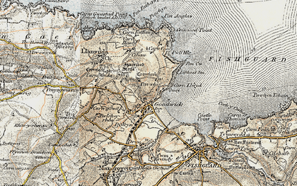 Old map of Goodwick in 1901-1912