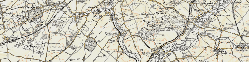 Old map of Goodworth Clatford in 1897-1900