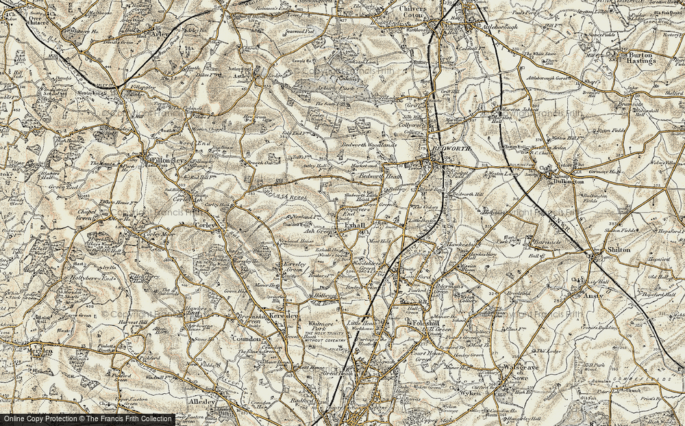 Old Map of Goodyers End, 1901-1902 in 1901-1902