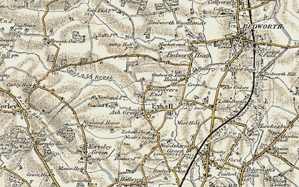 Old map of Goodyers End in 1901-1902