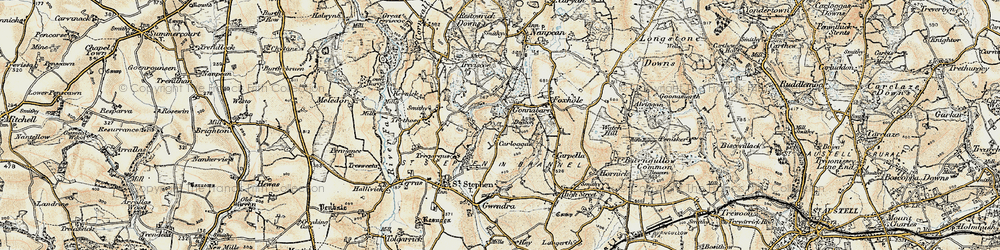 Old map of Goonabarn in 1900