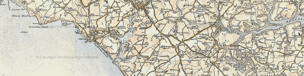 Old map of Goonhusband in 1900