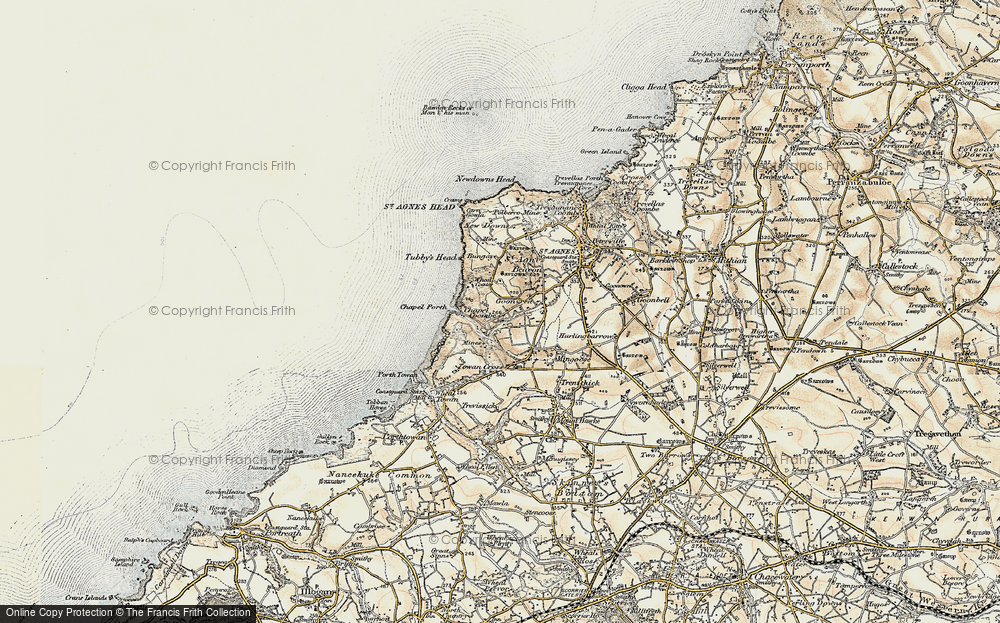 Old Map of Goonvrea, 1900 in 1900
