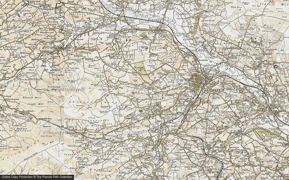 Old Map of Historic Map covering Todley Hill in 1903-1904