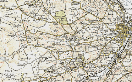 Old map of Todley Hill in 1903-1904