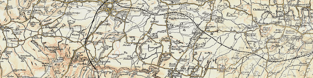 Old map of Goose Green in 1897-1900