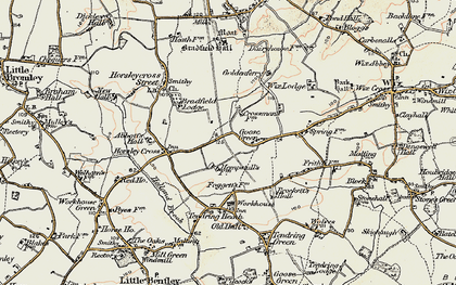 Old map of Goose Green in 1898-1899