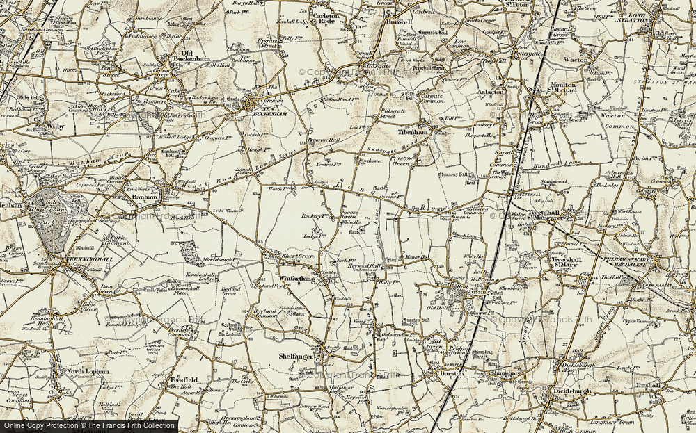 Old Map of Goose Green, 1901-1902 in 1901-1902