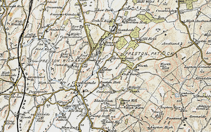 Old map of Preston Patrick Hall in 1903-1904