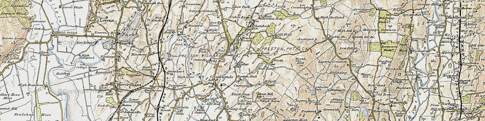 Old map of Preston Patrick Hall in 1903-1904