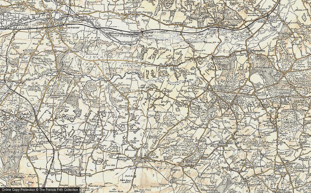 Old Map of Goose Hill, 1897-1900 in 1897-1900