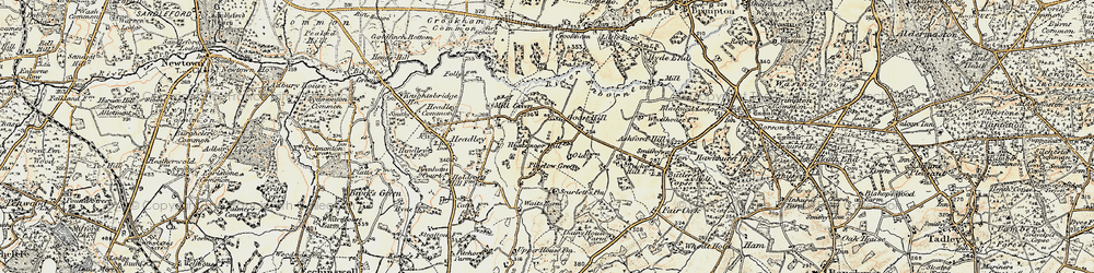 Old map of Goose Hill in 1897-1900