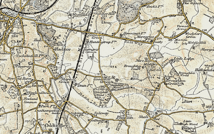 Old map of Goosehill Green in 1899-1902