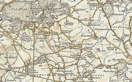 Old map of Goosemoor Green in 1902