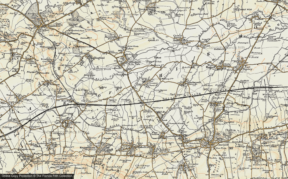 Old Map of Goosey, 1897-1899 in 1897-1899