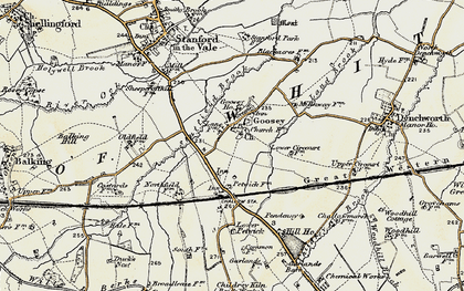 Old map of Goosey in 1897-1899
