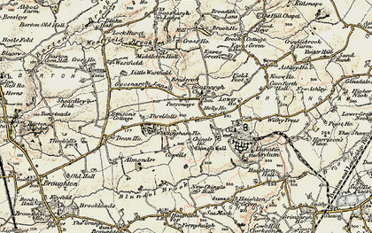 Old map of Goosnargh in 1903-1904