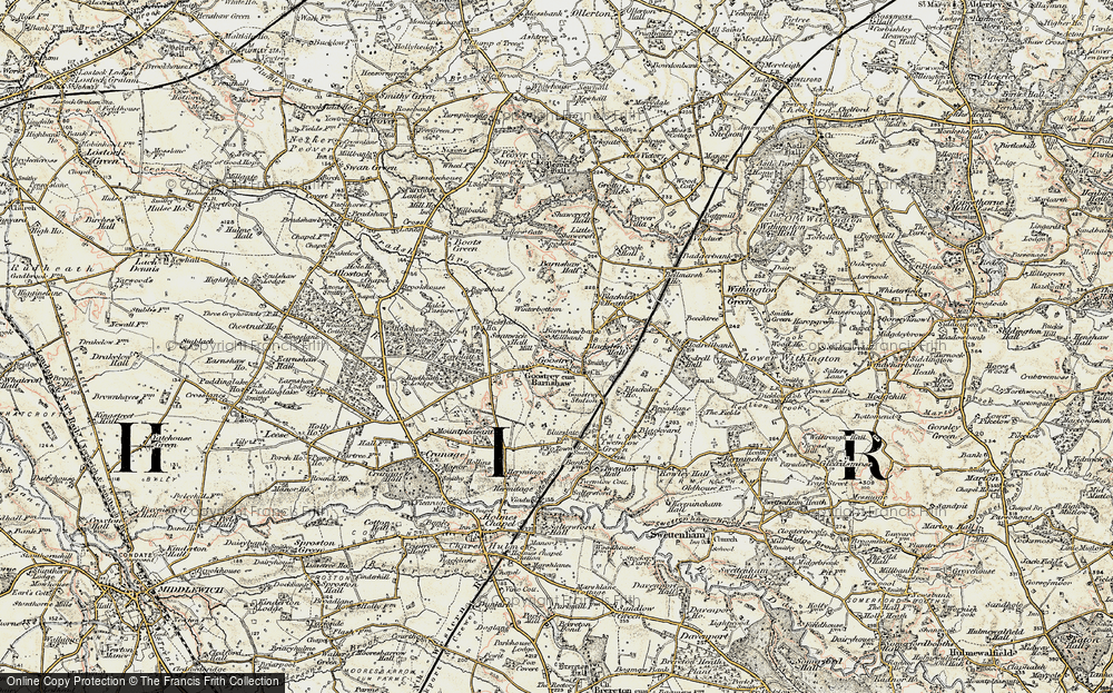 Old Map of Goostrey, 1902-1903 in 1902-1903