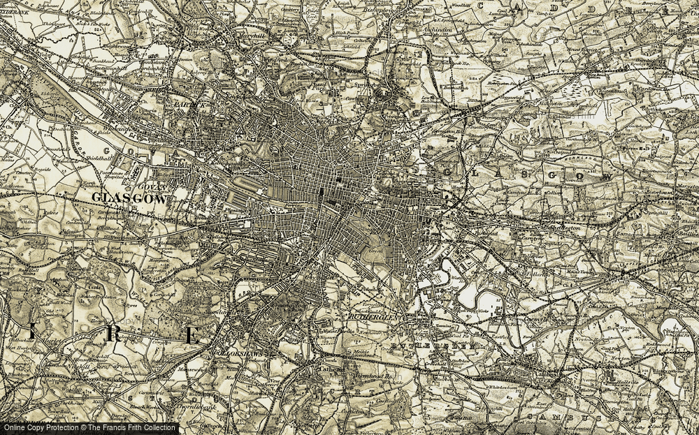 Old Map of Gorbals, 1904-1905 in 1904-1905