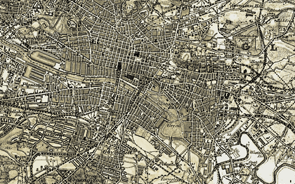 Old map of Gorbals in 1904-1905