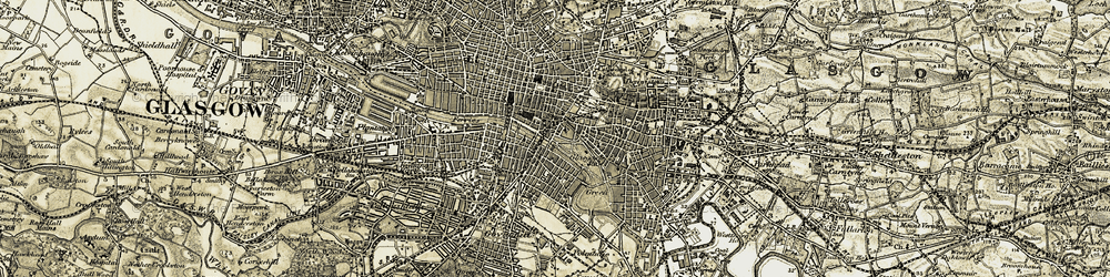 Old map of Gorbals in 1904-1905