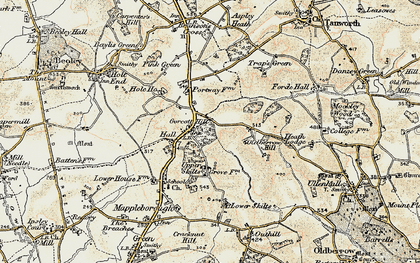 Old map of Gorcott Hill in 1901-1902