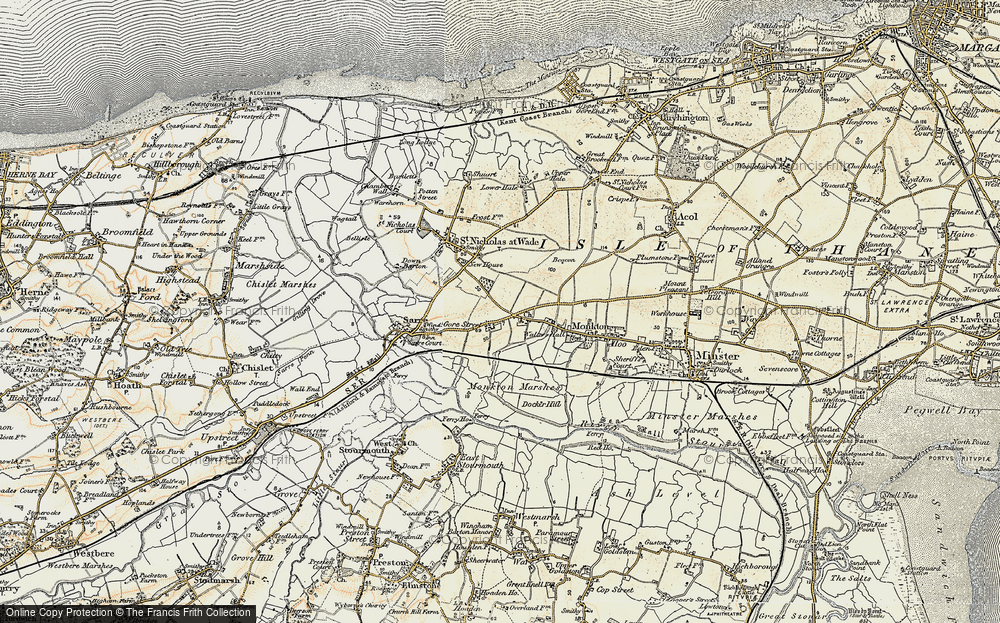 Old Map of Gore Street, 1898-1899 in 1898-1899