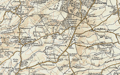 Old map of Gore, The in 1901-1902