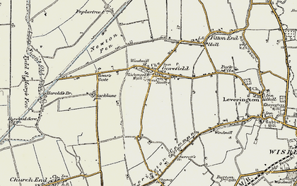 Old map of Gorefield in 1901-1902