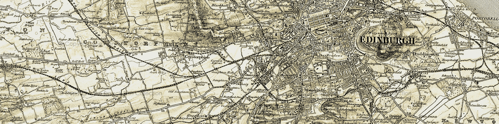 Old map of Gorgie in 1903-1904