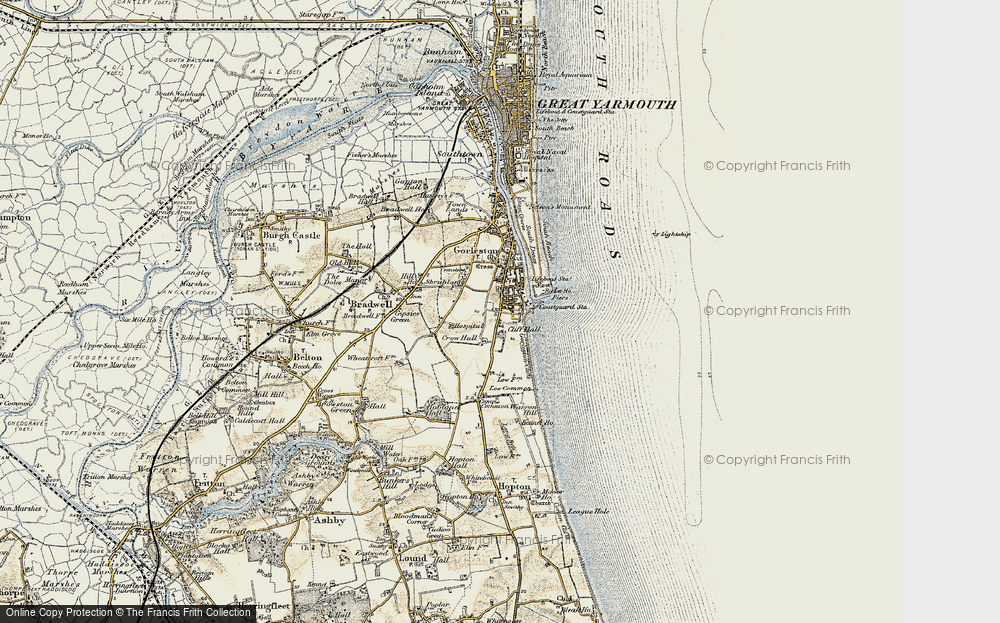 Old Map of Gorleston-on-Sea, 1901-1902 in 1901-1902