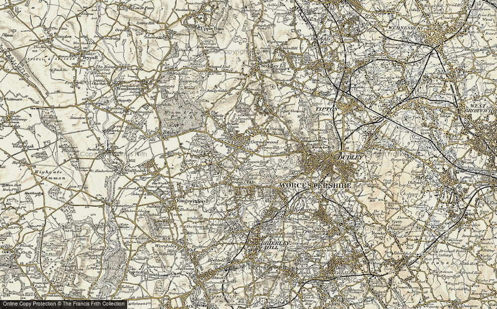 Old Map of Gornalwood, 1902 in 1902