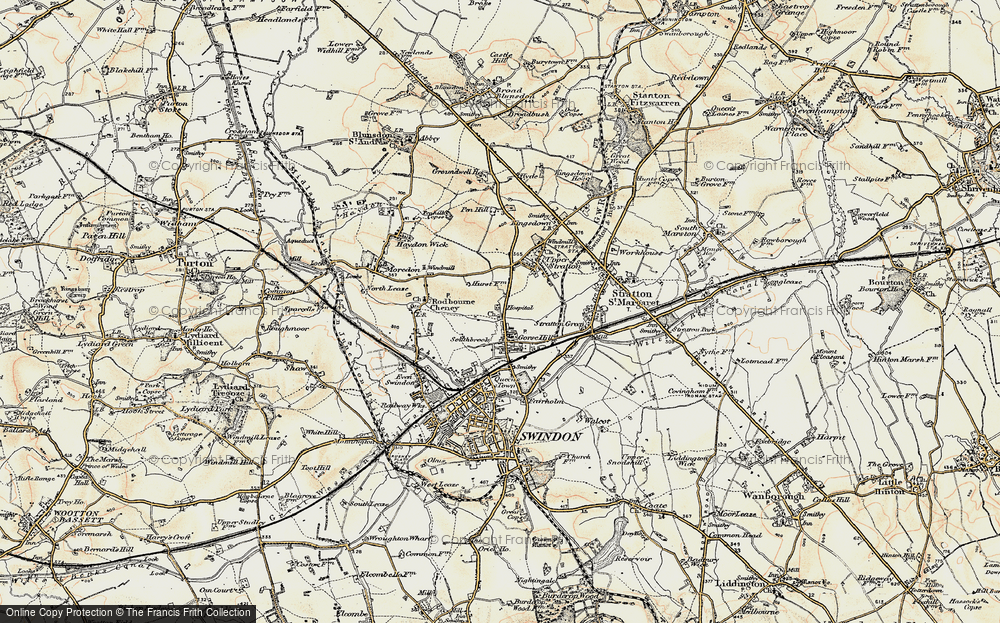 Old Map of Gorse Hill, 1898-1899 in 1898-1899