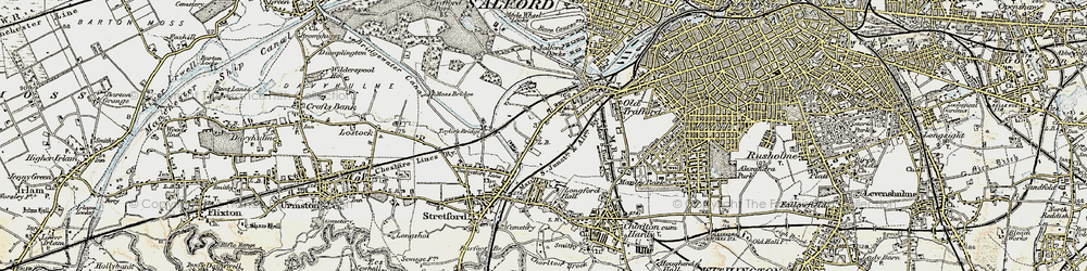 Old map of Gorse Hill in 1903