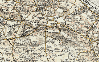 Old map of Gorsedd in 1902-1903