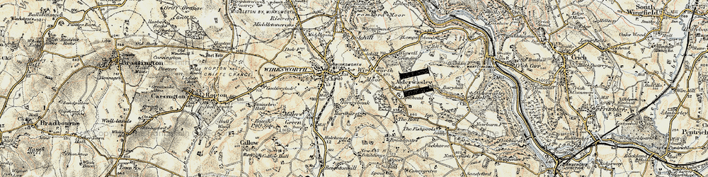Old map of Gorseybank in 1902