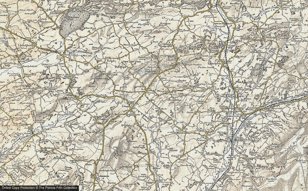 Old Map of Gorslas, 1900-1901 in 1900-1901