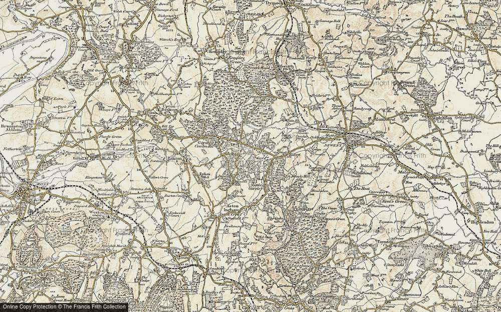 Old Map of Gorsley, 1899-1900 in 1899-1900