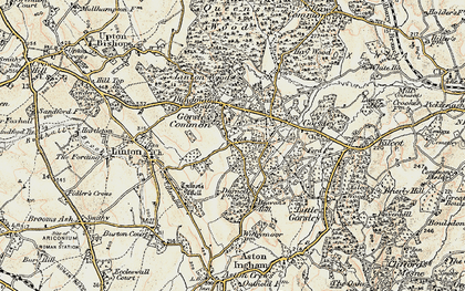 Old map of Gorsley Common in 1899-1900